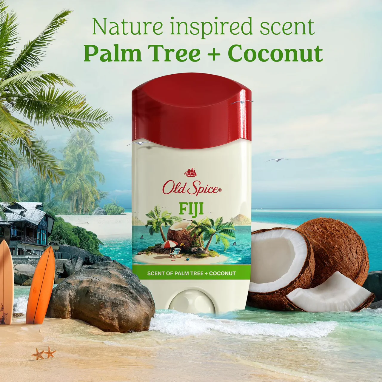 Old Spice - Fiji Antiperspirant, Palm Tree + Coconut | 73 g - Image 2