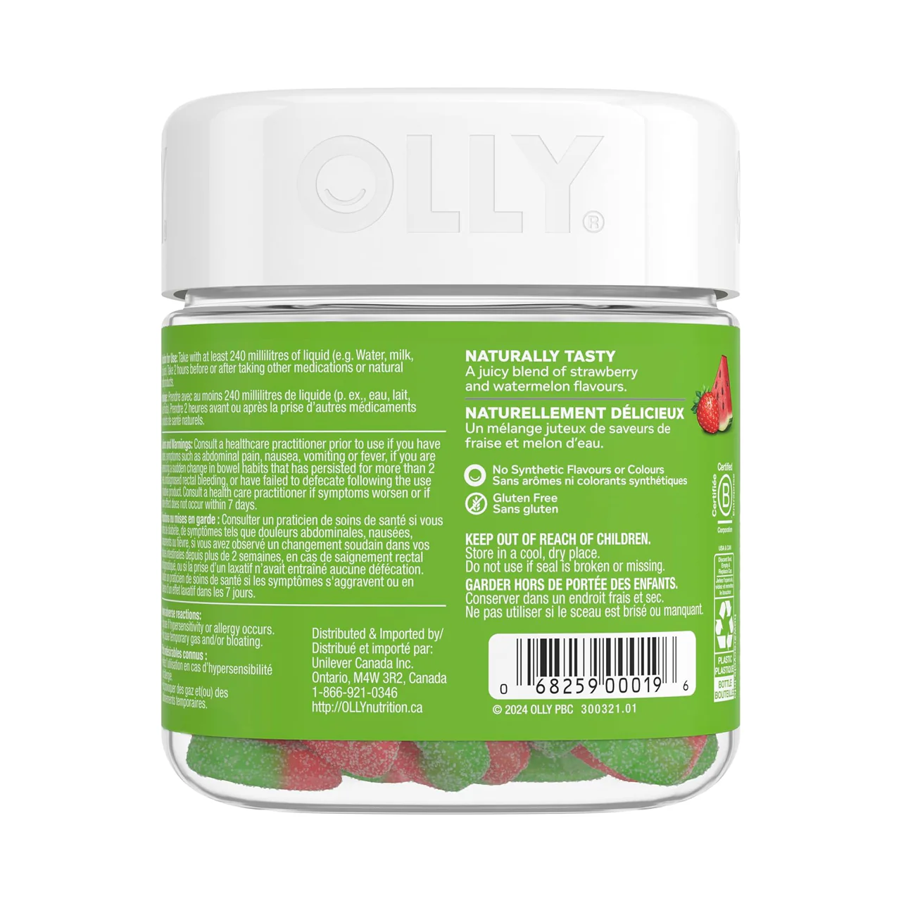 Olly - Fibre Gummy Rings, Berry Melon Flavour | 50 Gummies - Image 2