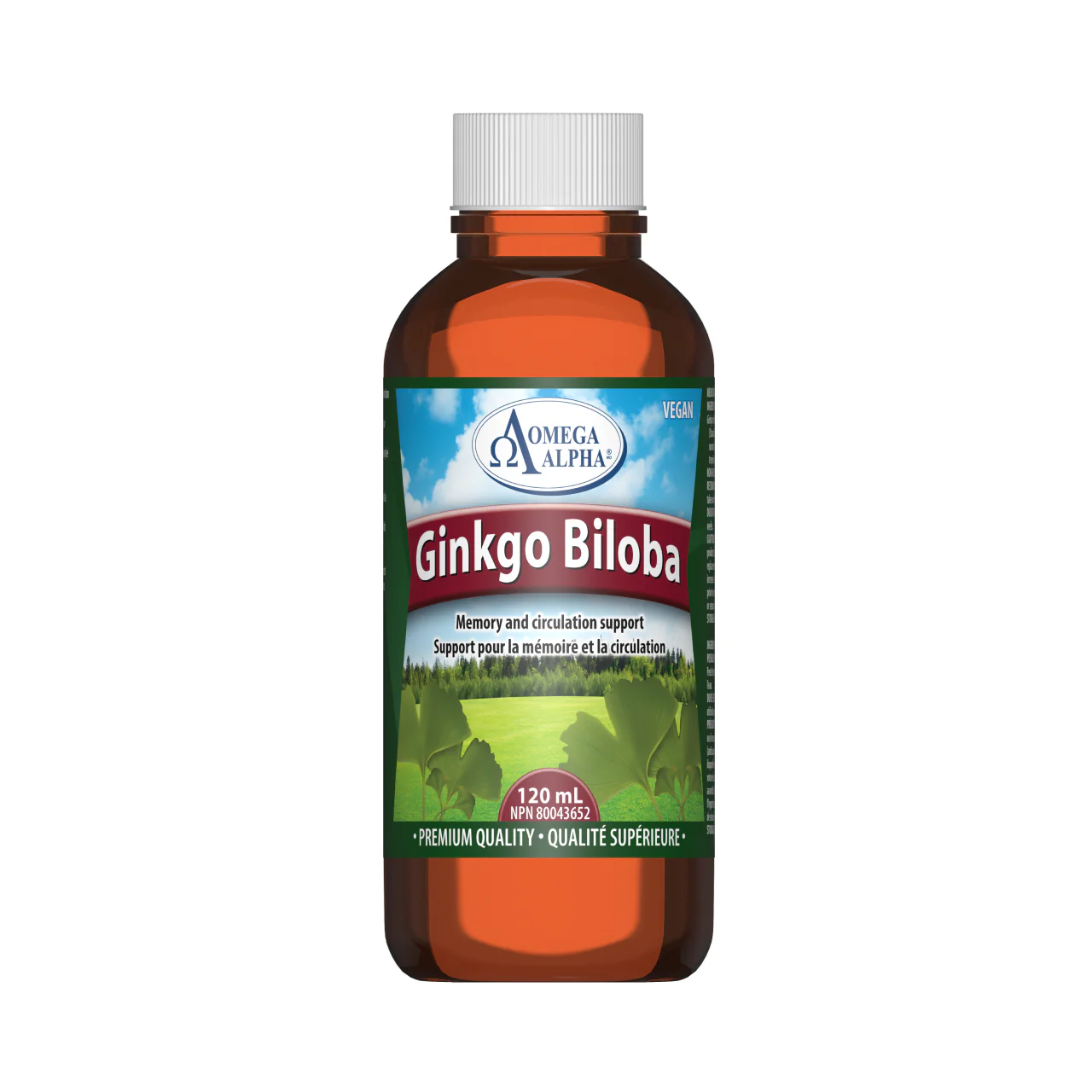 Omega Alpha - Ginkgo Biloba Natural Flavor | 120 mL