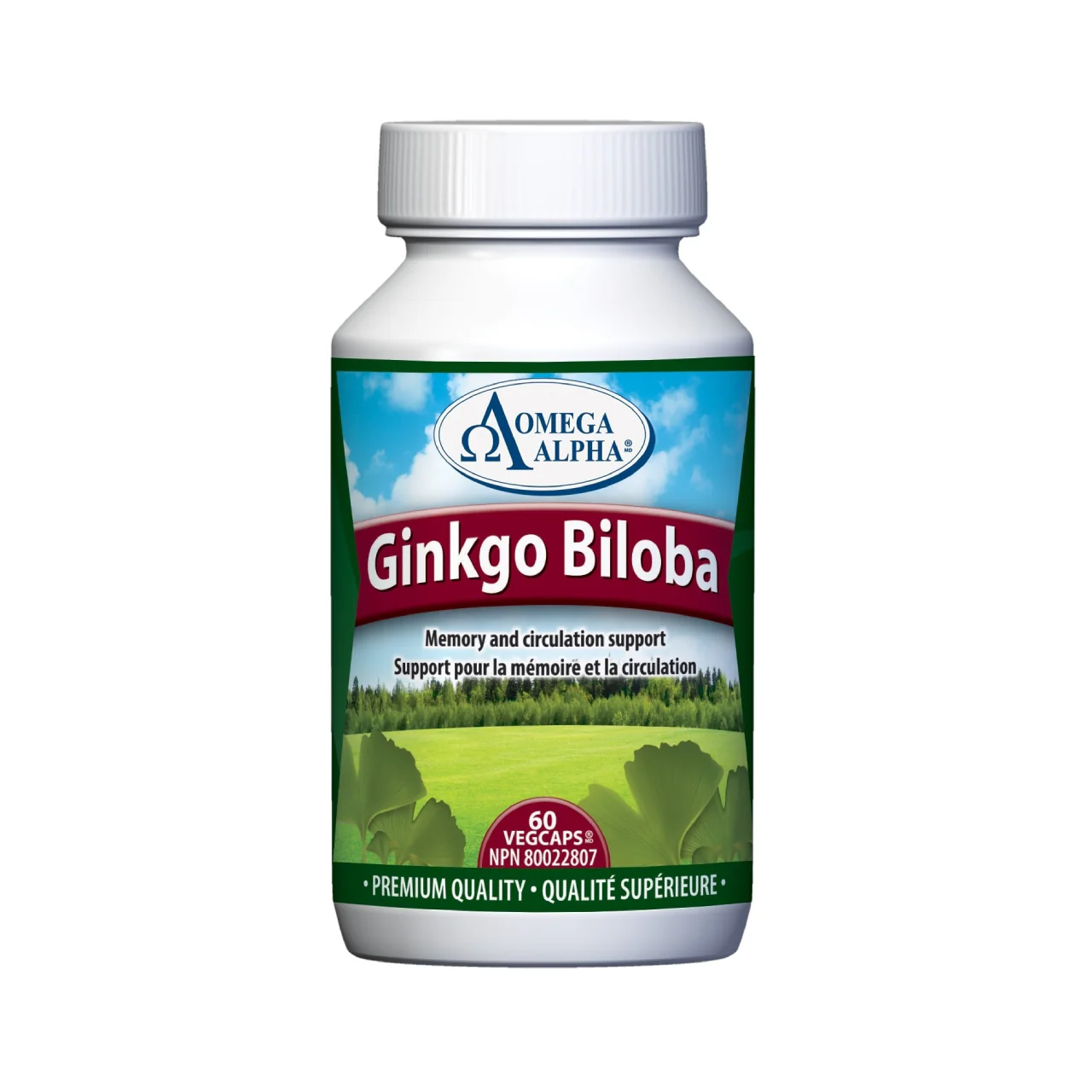 Omega Alpha -  Ginkgo Biloba Standardized Ext | 60 vcap
