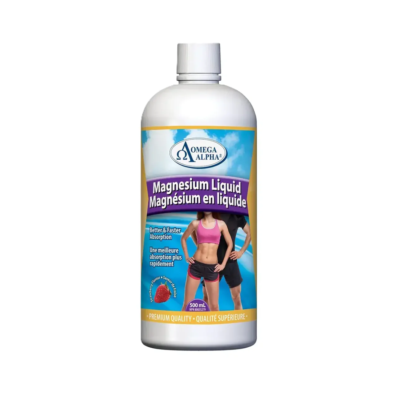 Omega Alpha - Magnesium Liquid Strawberry Flavor | 500 mL