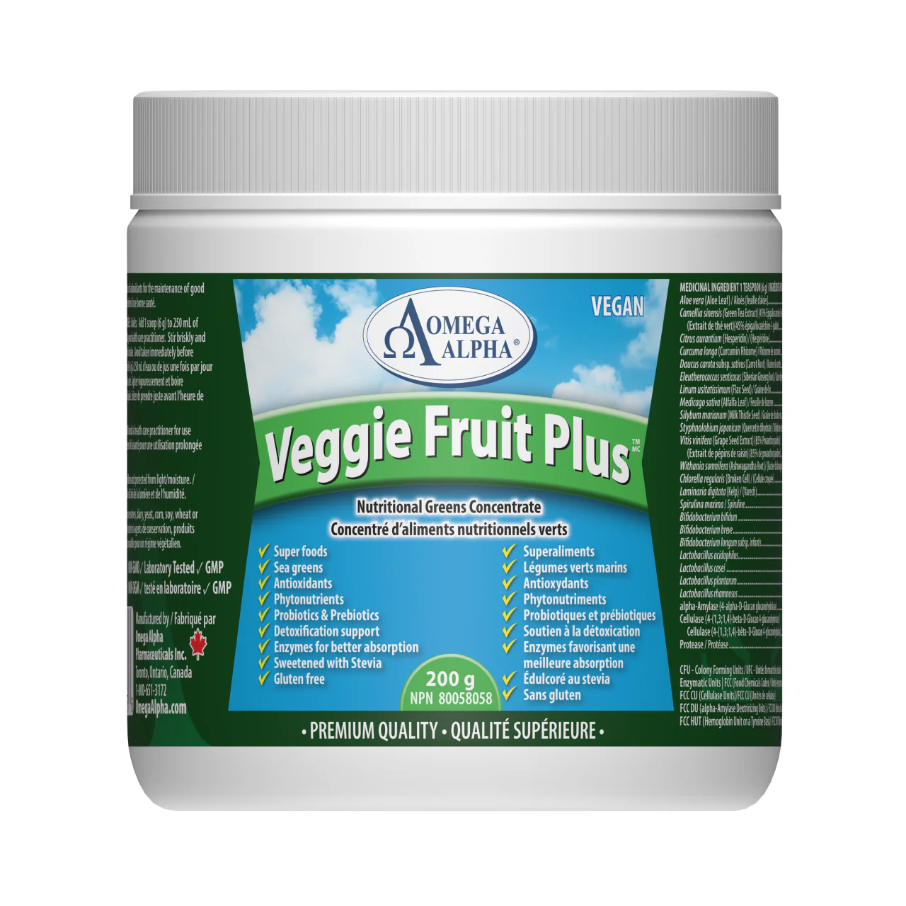 Omega Alpha - Veggie Fruit Plus Natural Flav | 200 g