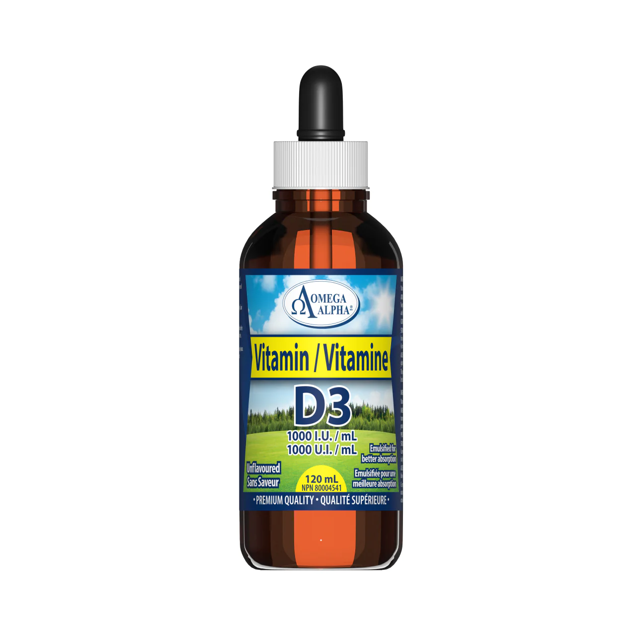 Omega Alpha -  Vitamin D3 1000 IU Unflavoured | 120 mL