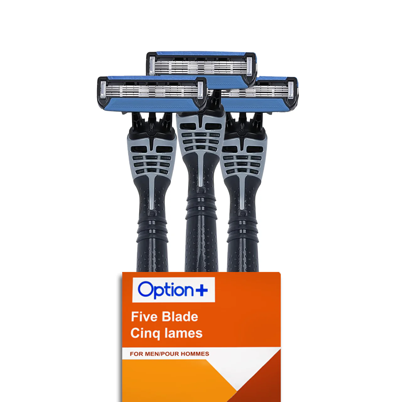 Option+ Five Blade for Men Disposable Razors | 3 pk - Image 3