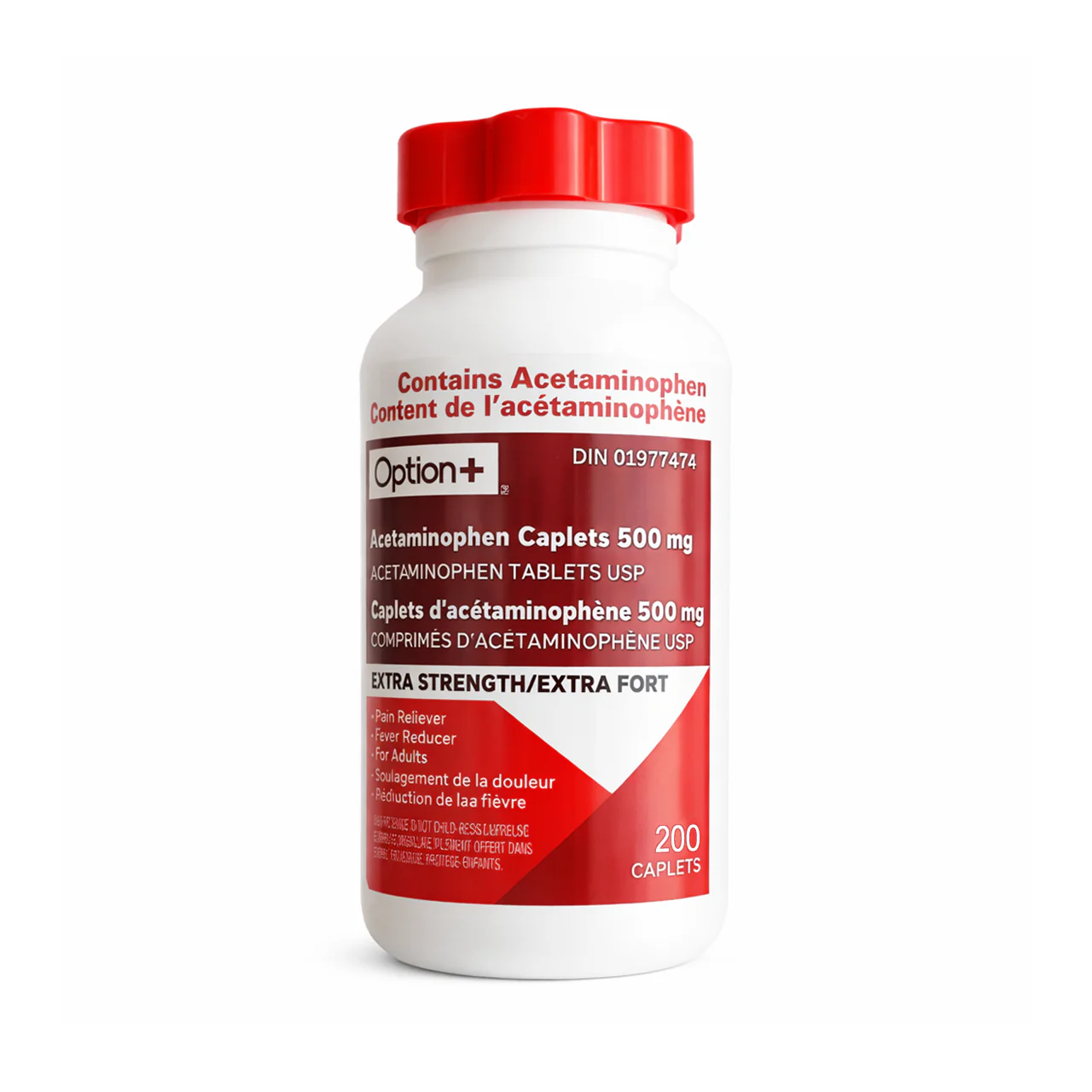 Option+ Extra Strength Acetaminophen 500 mg | 200 Caplets