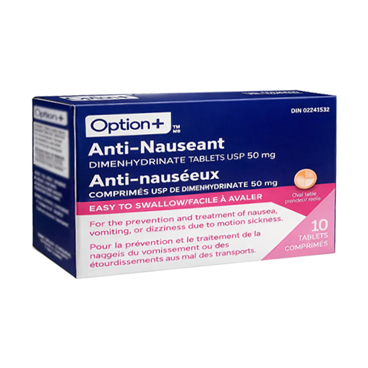 Option+ Anti-Nauseant Tablets 50 mg - Adults | 10 Tablets - Image 2