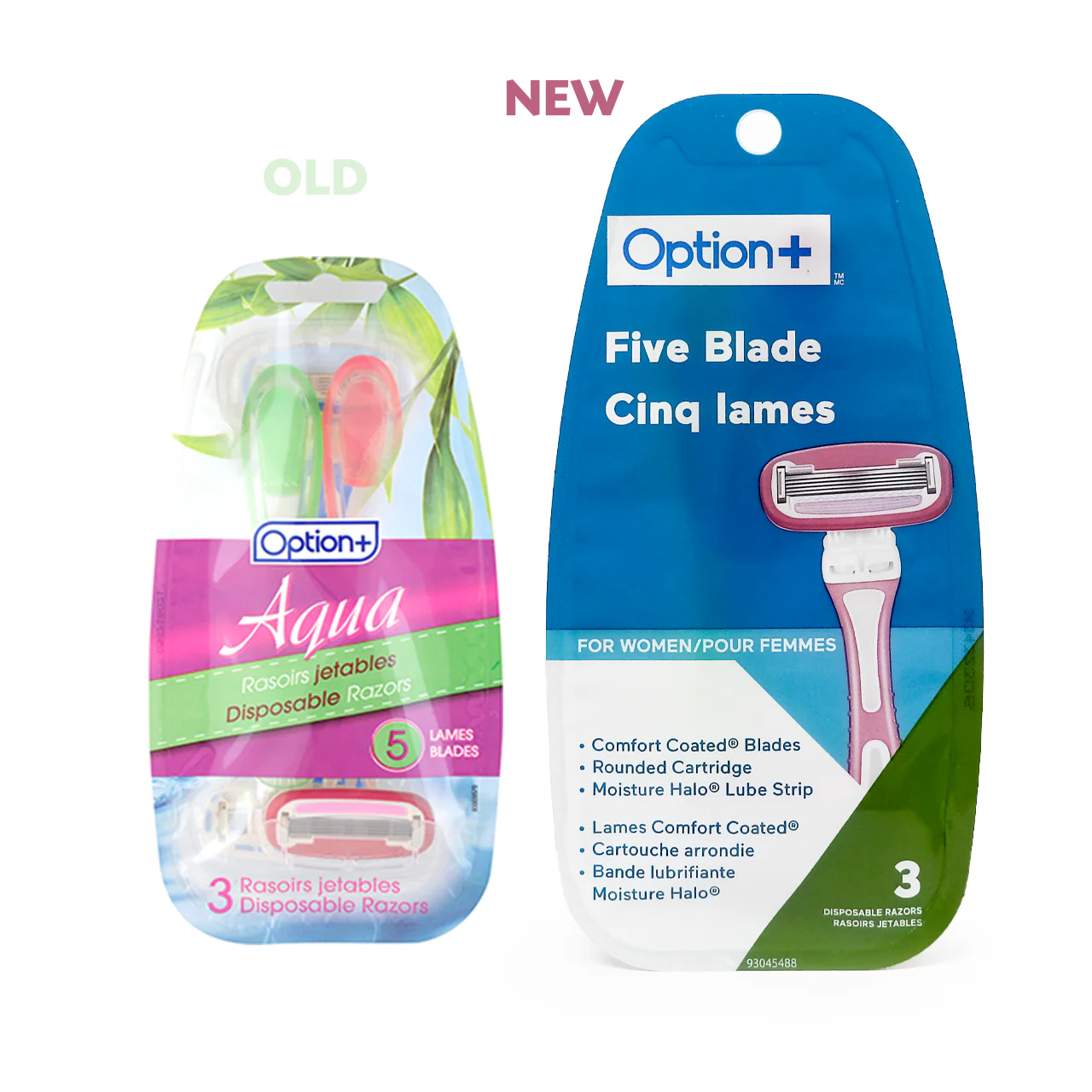 Option+ Five Blade Women's Disposable Razors | 3 pk - Image 4