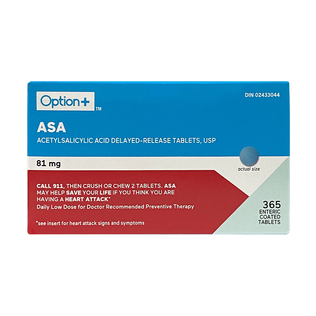 Option+ ASA USP 81 mg | 365 Tablets