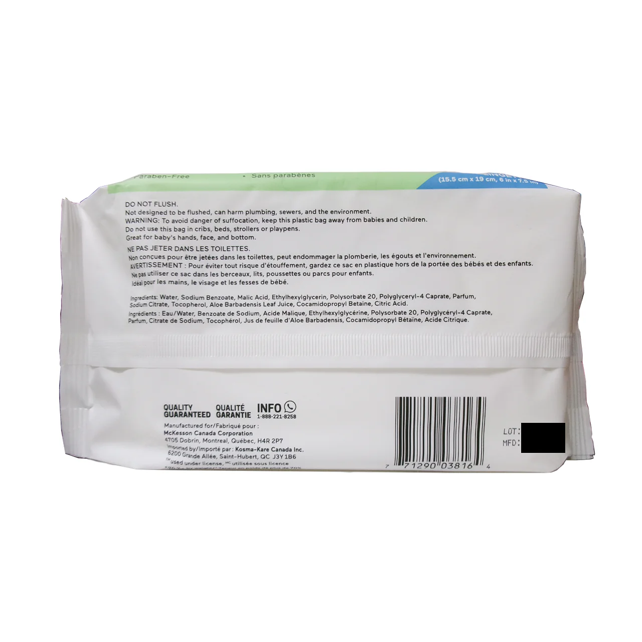 Option+ 99% Water Baby Wipes, Green Tea Scented | 56 Wipes - Image 2