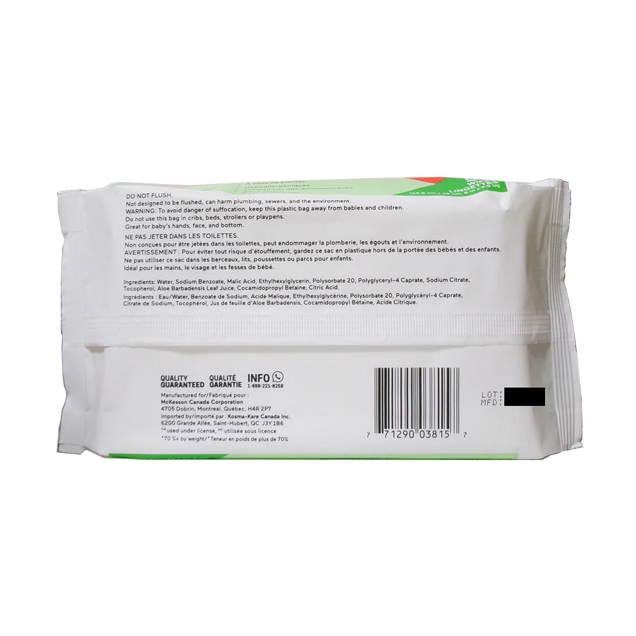 Option+ 99% Water Baby Wipes, Unscented | 56 Wipes - Image 2