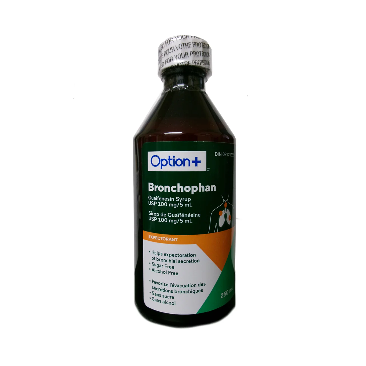 Option+ Bronchophan Expectorant Sugar & Alcohol Free | 250 mL