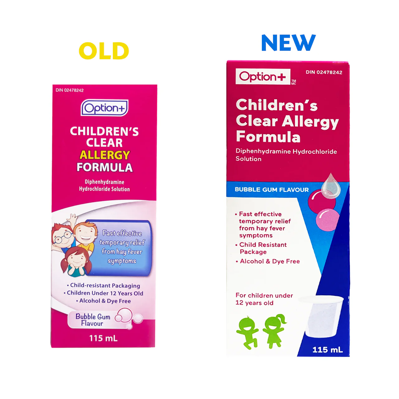 Option+ Children's Clear Allergy Formula, Bubble Gum | 115 mL - Image 2