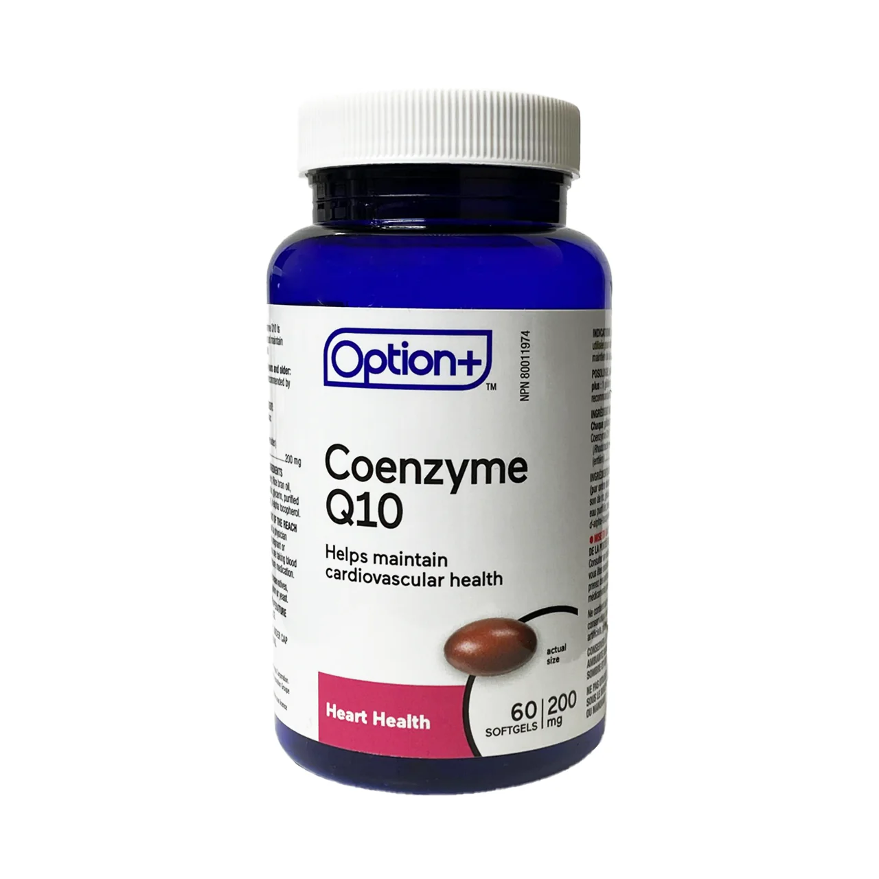Option+ Coenzyme Q10 200mg | 60 Softgels