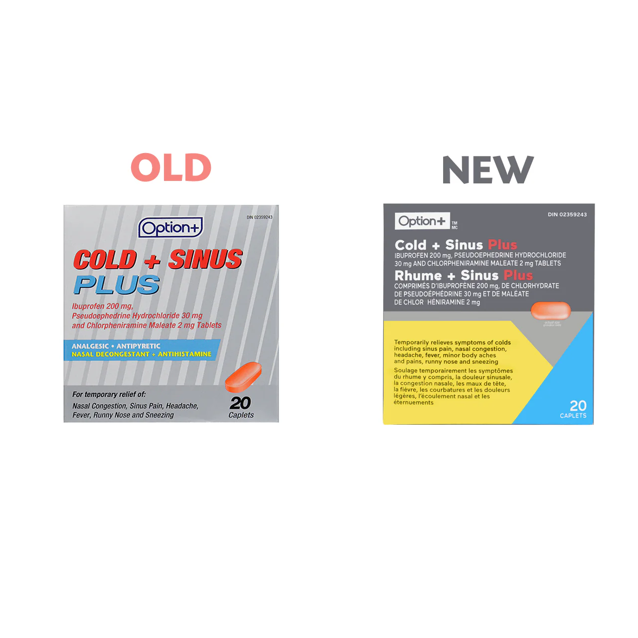 Option+ Cold + Sinus Plus Relief | 20 Caplets - Image 2