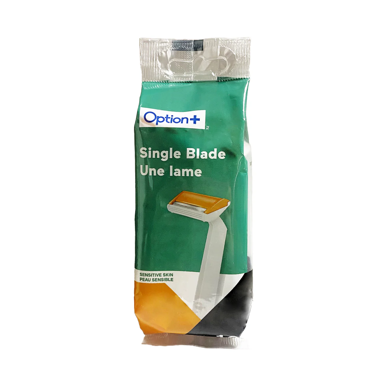 Option+ Comfort Coated Disposable Razors, Sensitive Skin | 10 Razors