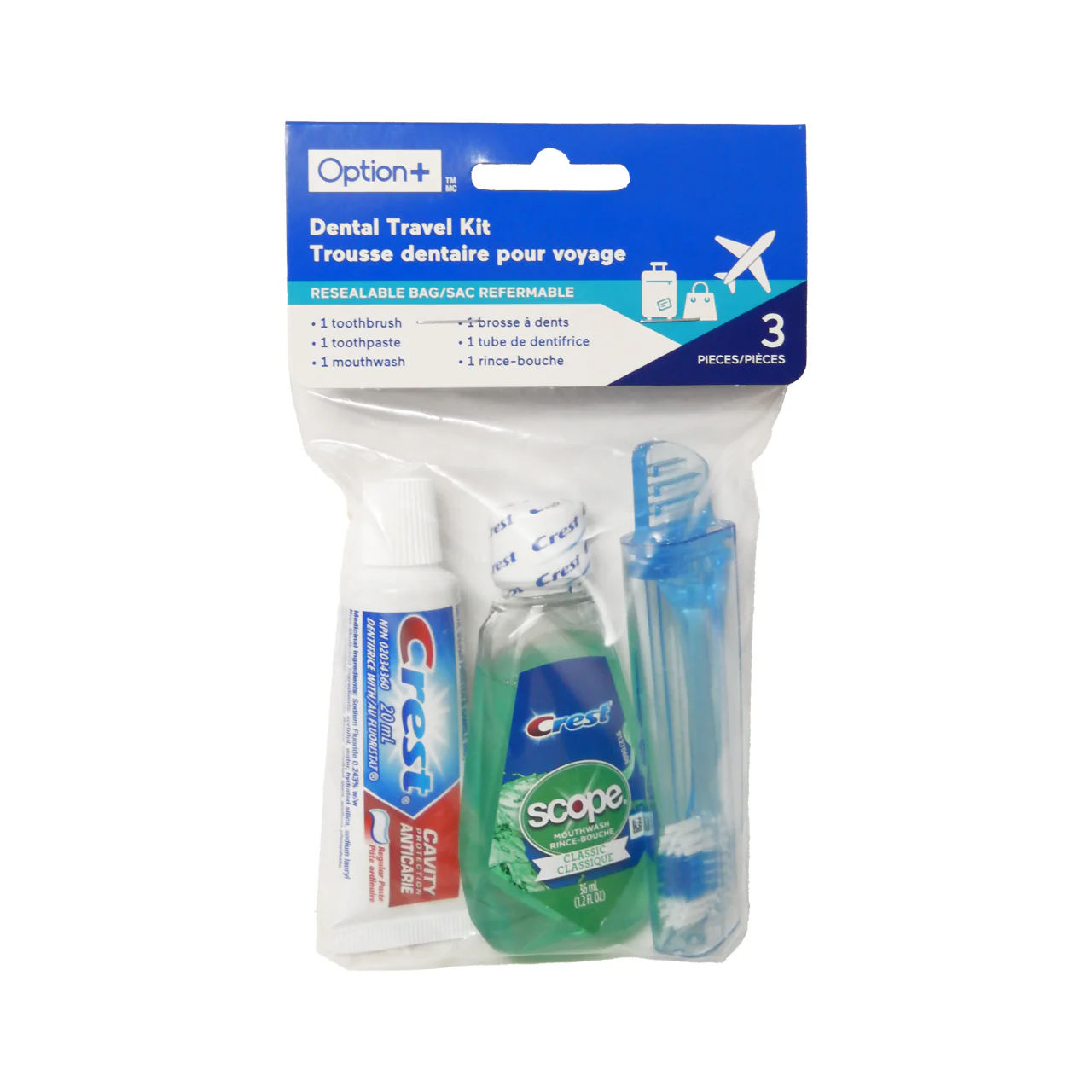 Option+ Dental Travel Kit | 3 Pieces