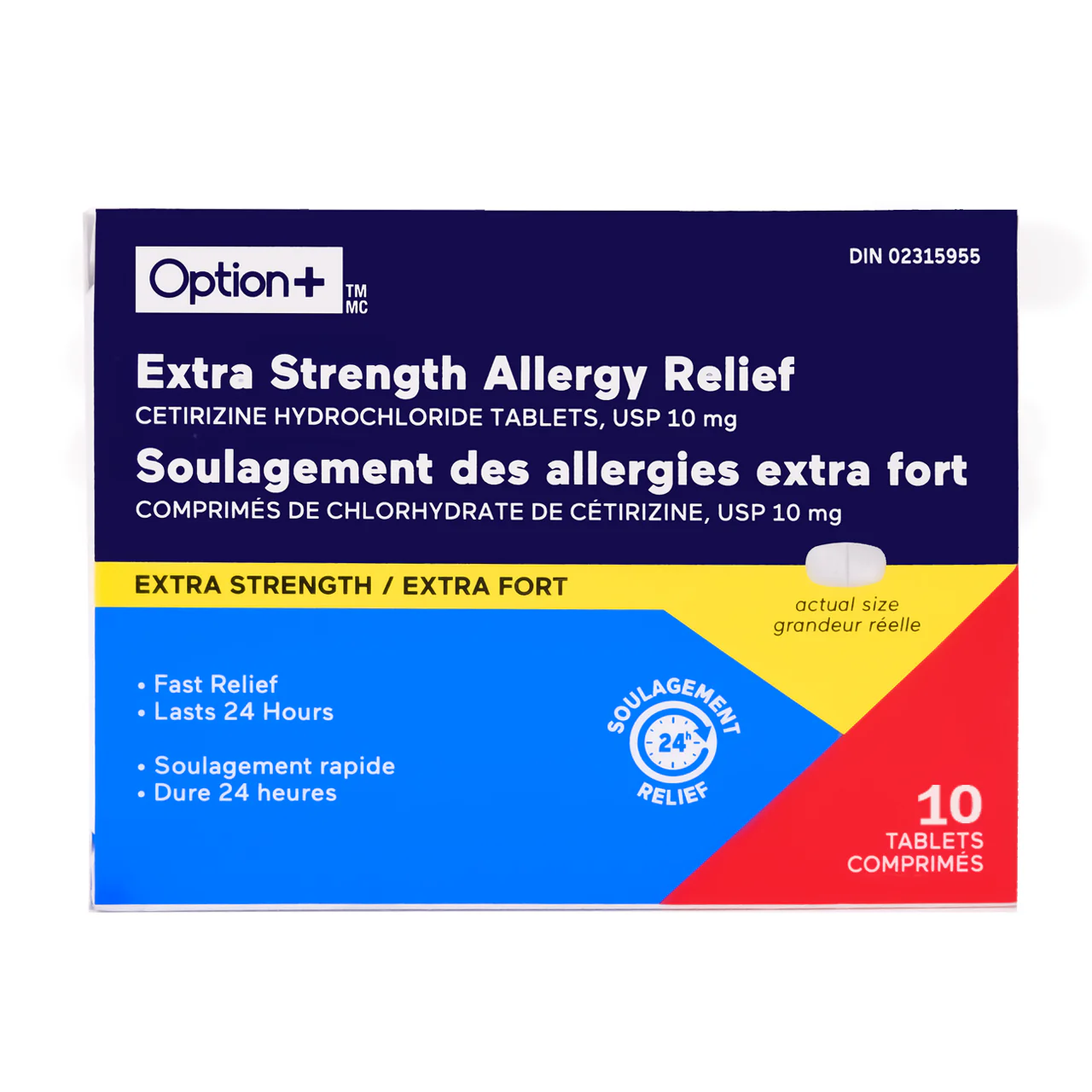 Option+ Extra Strength Allergy Relief | 10 Tablets
