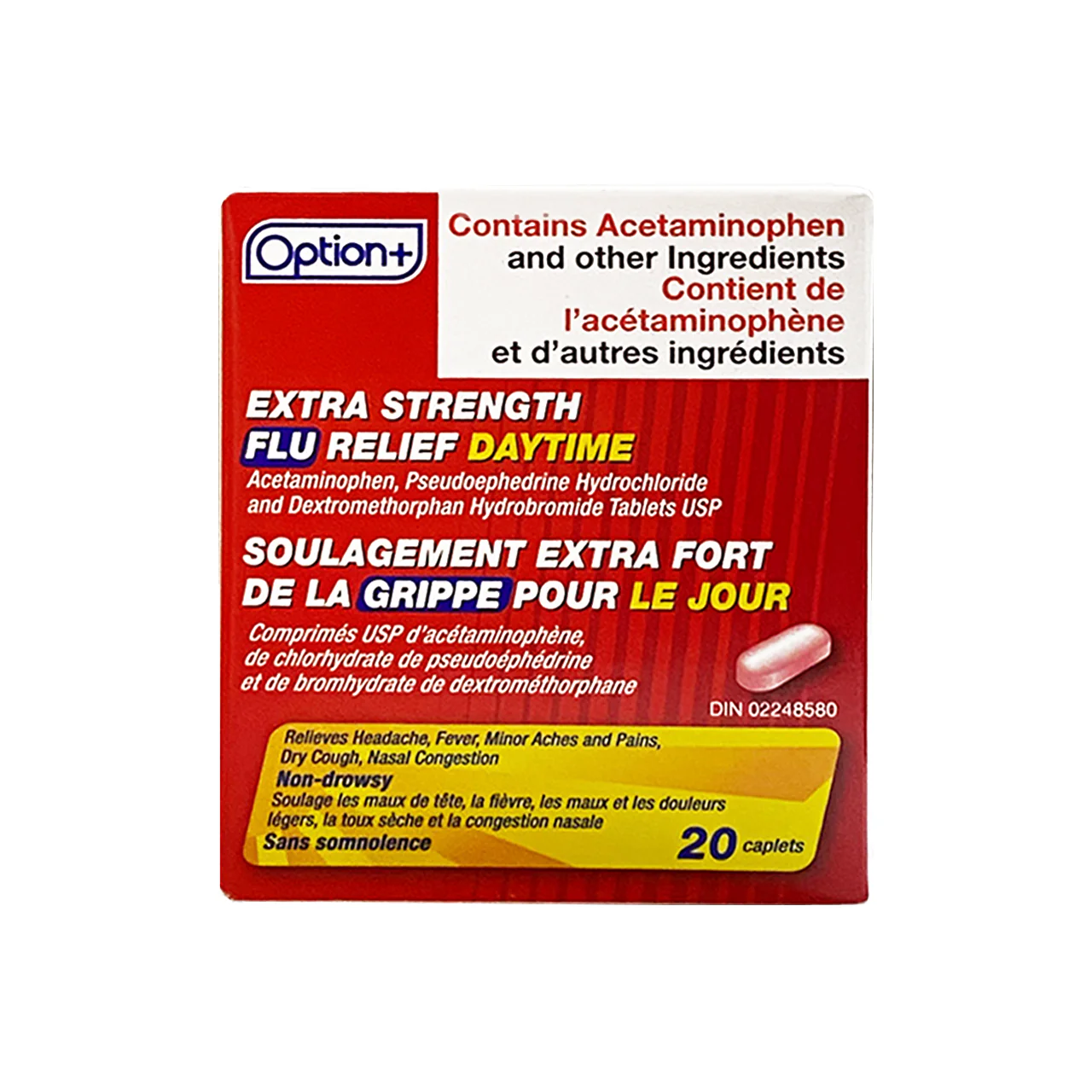 Option+ Extra Strength Flu Relief Daytime | 20 Caplets