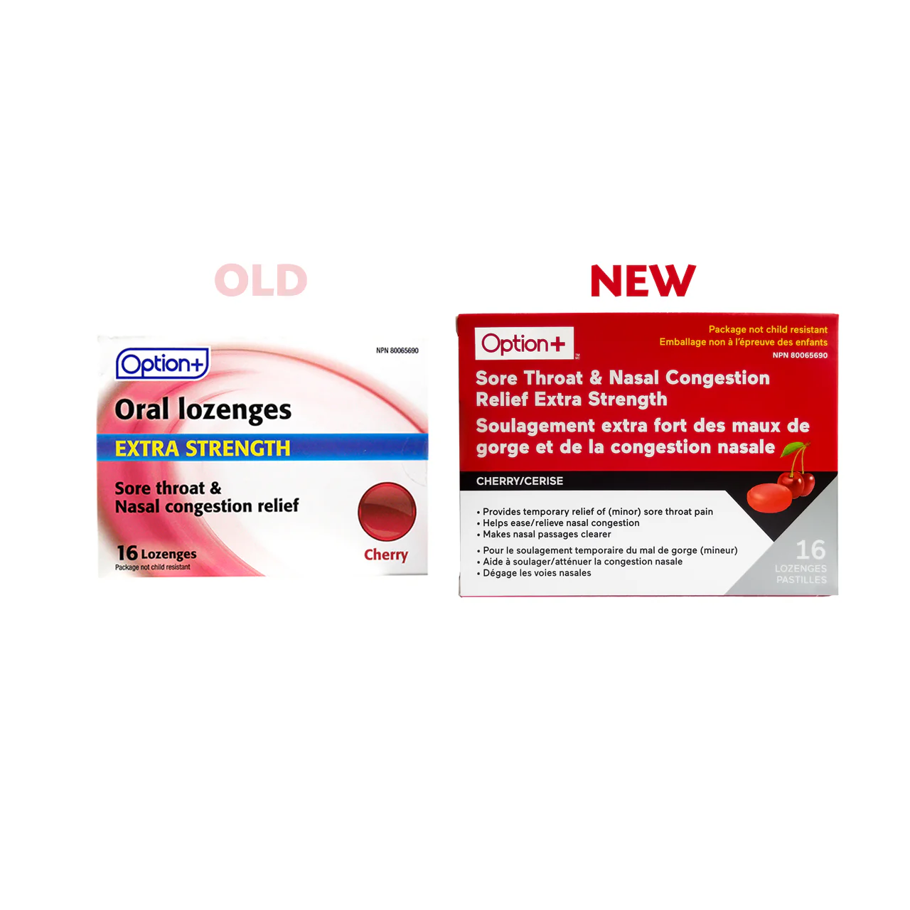 Option+ Extra Strength Oral Lozenges - Cherry Flavour | 16 Lozenges - Image 2