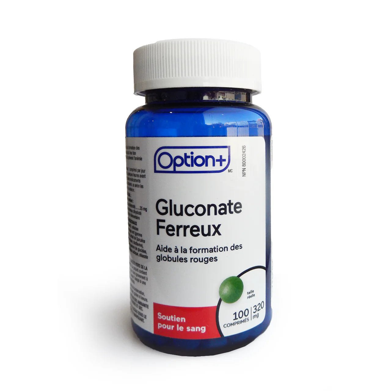 Option+ Ferrous Gluconate 320 mg | 100 Tablets - Image 2