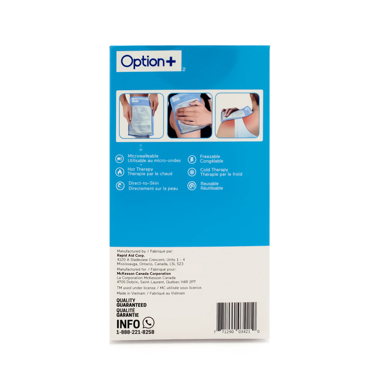 Option+ Hot or Cold Gel Pack | 1 Small Gel Compress - Image 5