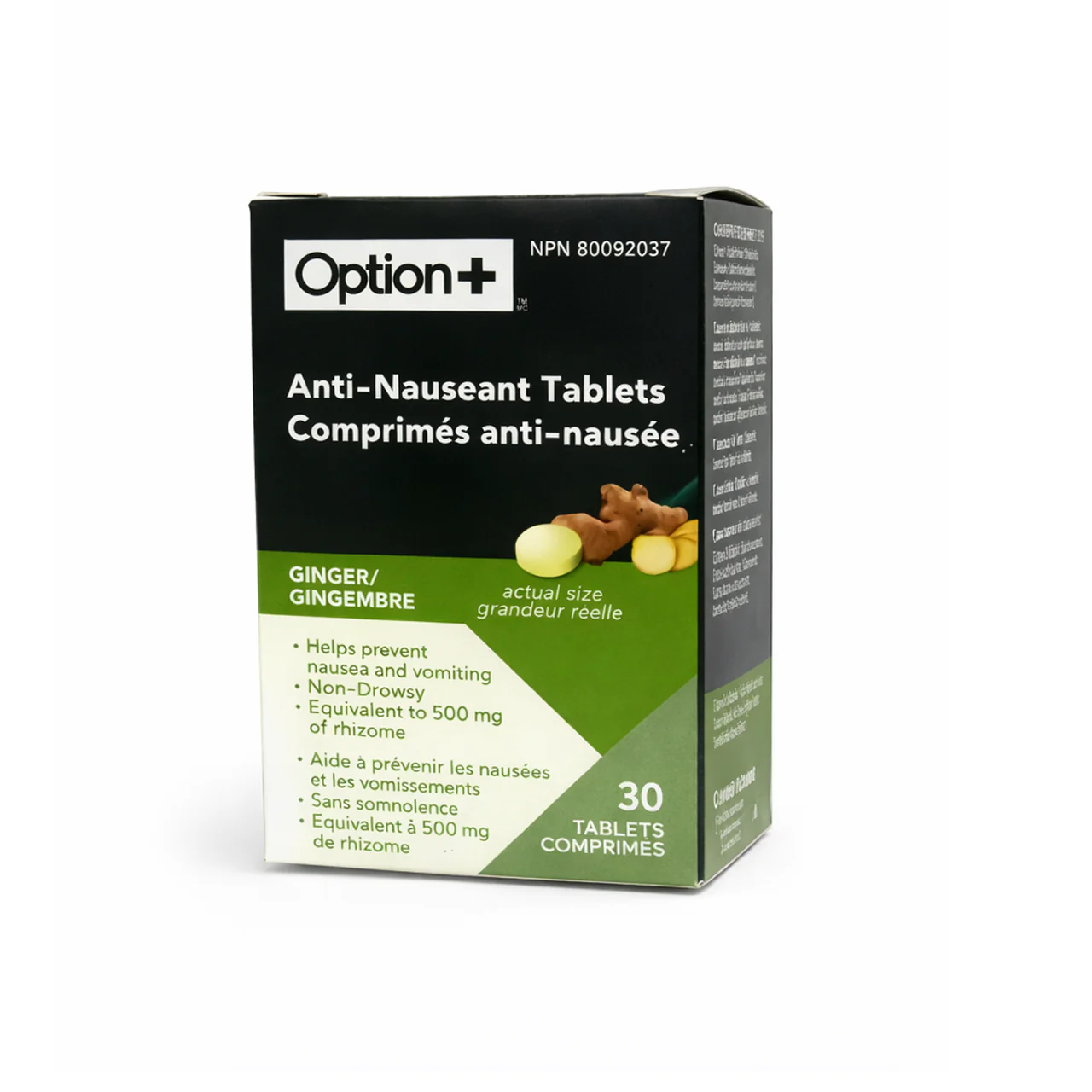 Option+ Ginger Anti Nauseant Tablets | 30 Tablets - Image 3