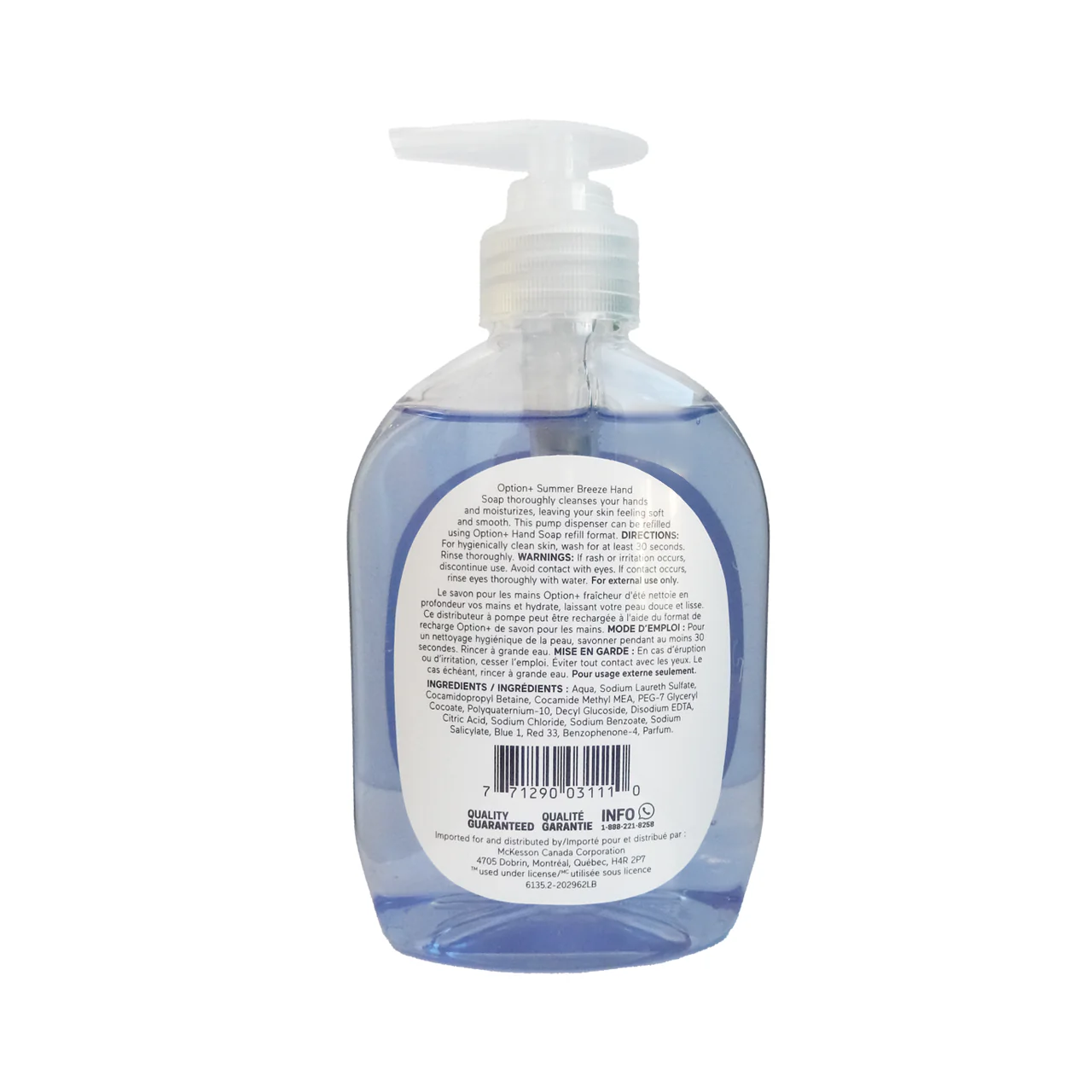 Option+ Hand Soap with Pump, Summer Breeze Scent | 340 mL - Image 3