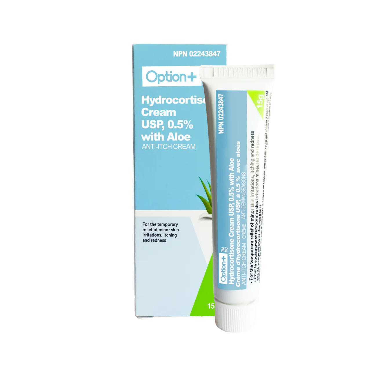 Option+ Hydrocortisone Anti Itch Cream  0.5% with Aloe | 15 g - Image 3