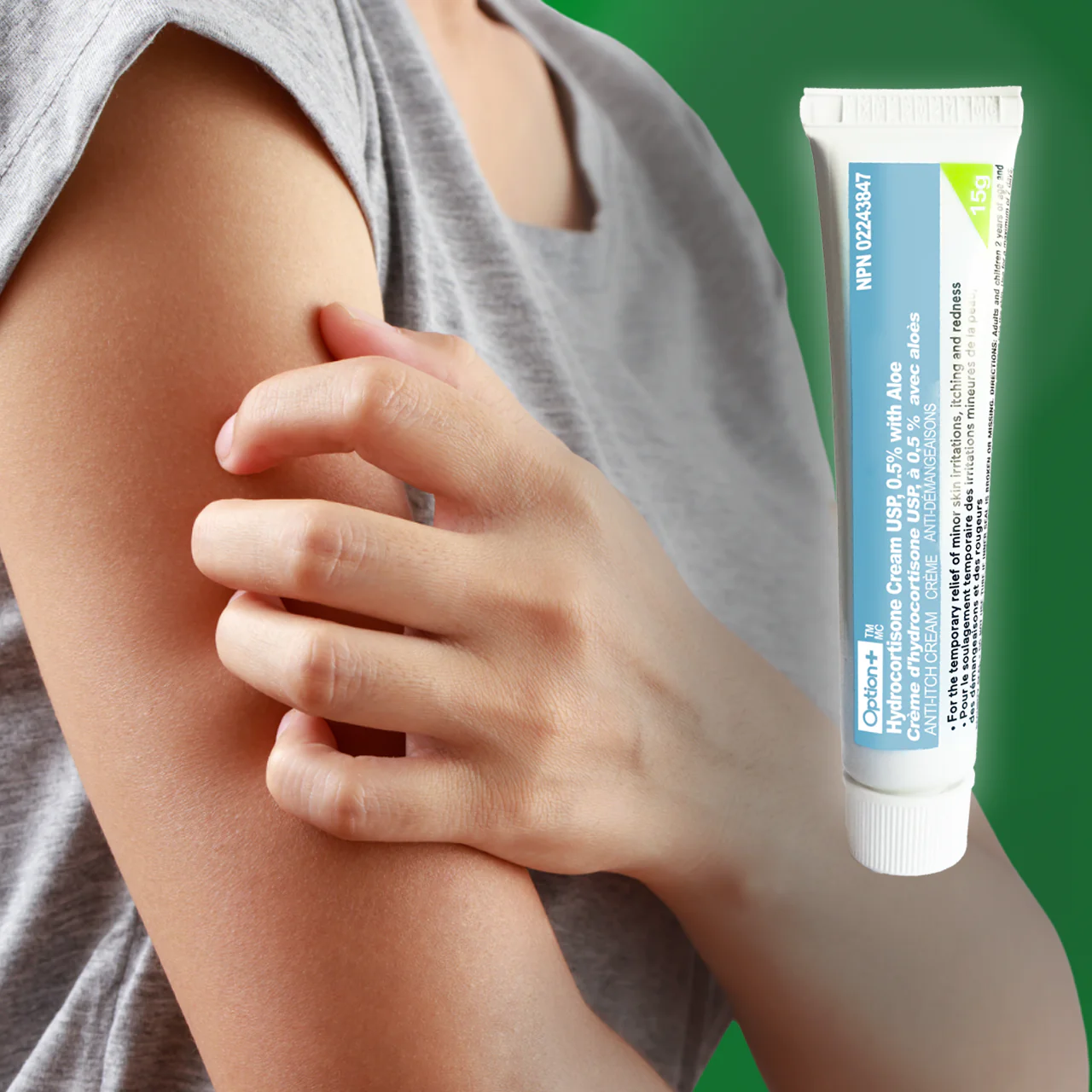 Option+ Hydrocortisone Anti Itch Cream  0.5% with Aloe | 15 g - Image 5