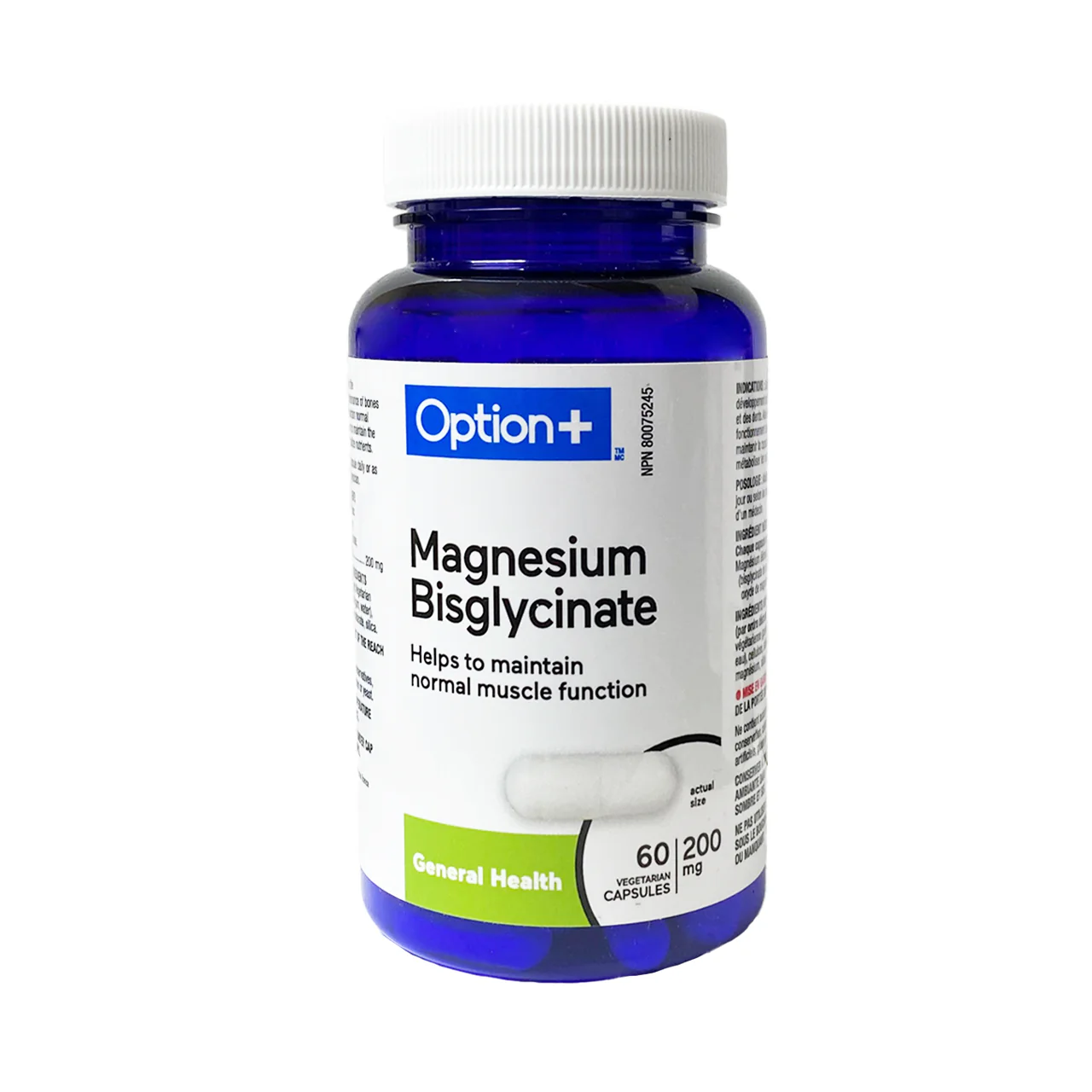 Option+ Magnesium Bisglycinate | 60 Vegi-caps