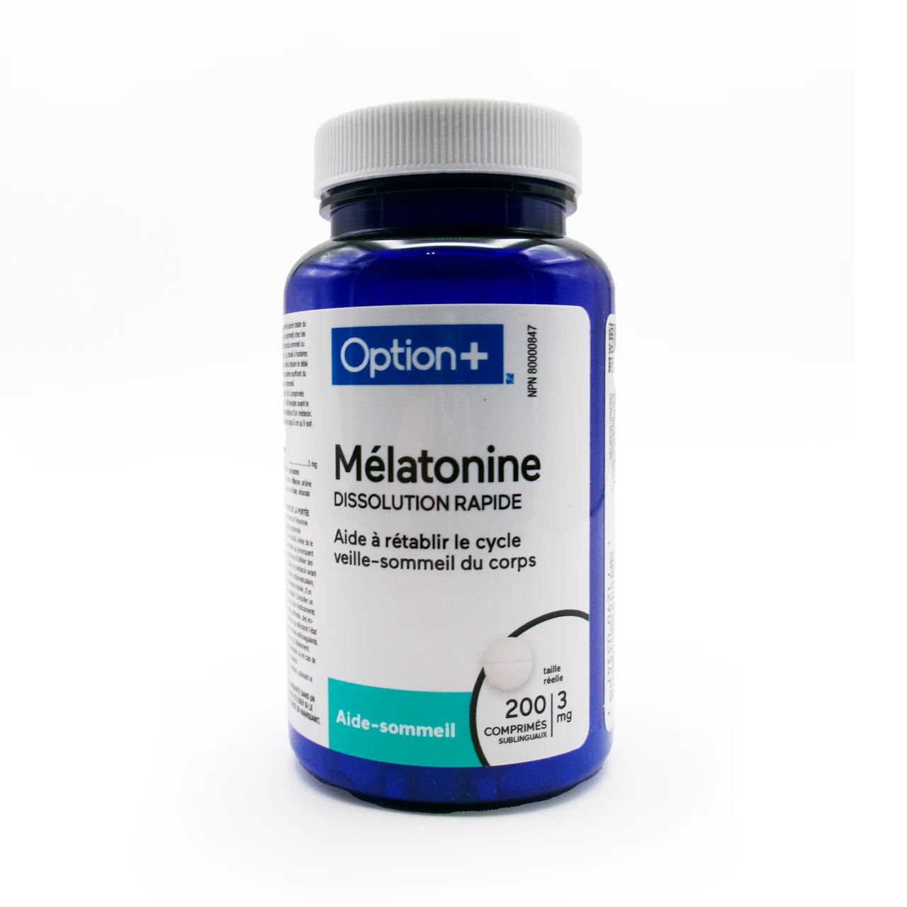 Option+ Quick Dissolve Melatonin | 3mg X 200 Sublingual Tablets - Image 2