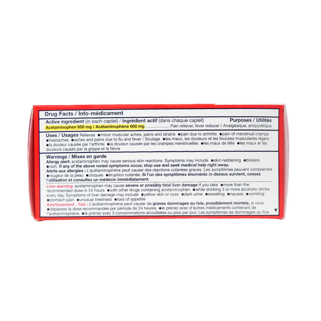 Option+ Muscle Aches and Body Pain Acetaminophen 650 mg | 144 Caplets - Image 2