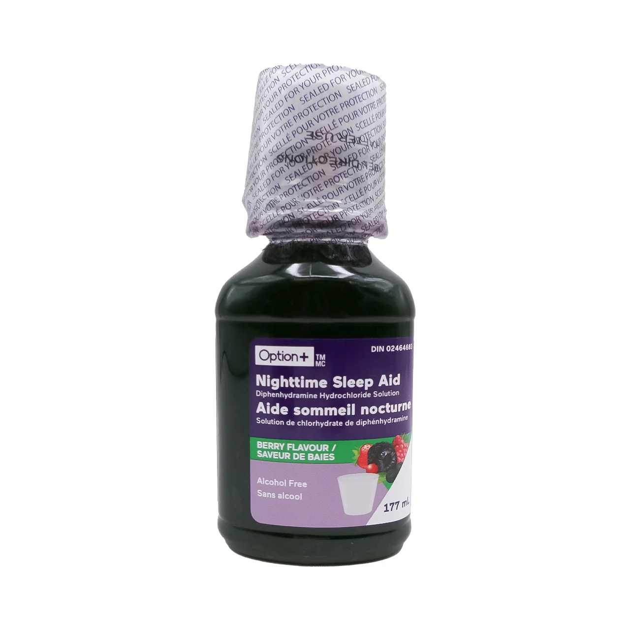 Option+ Nighttime Sleep-Aid Solution, Berry | 177 mL