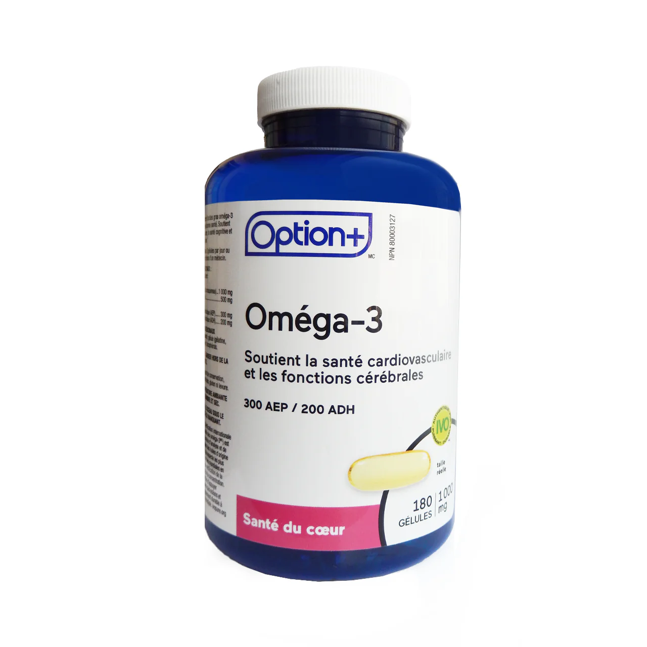 Option+ Omega 3 | 1000 mg X 180 Soft Gels - Image 2