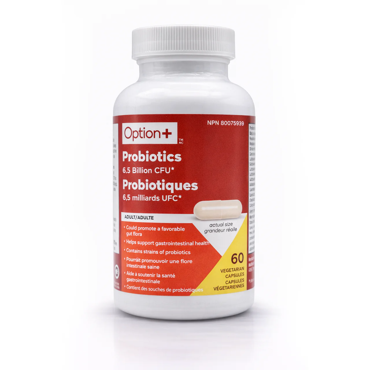 Option+ Probiotics 6.5 Billion CFU | 60 Veg Capsules