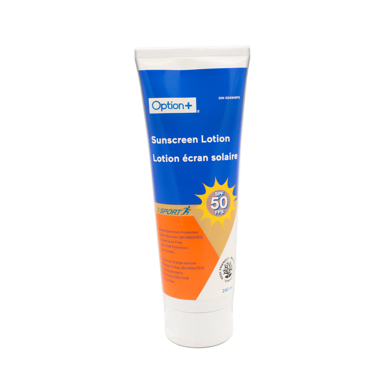 Option+ Sport Sunscreen Lotion SPF 50 | 240 mL