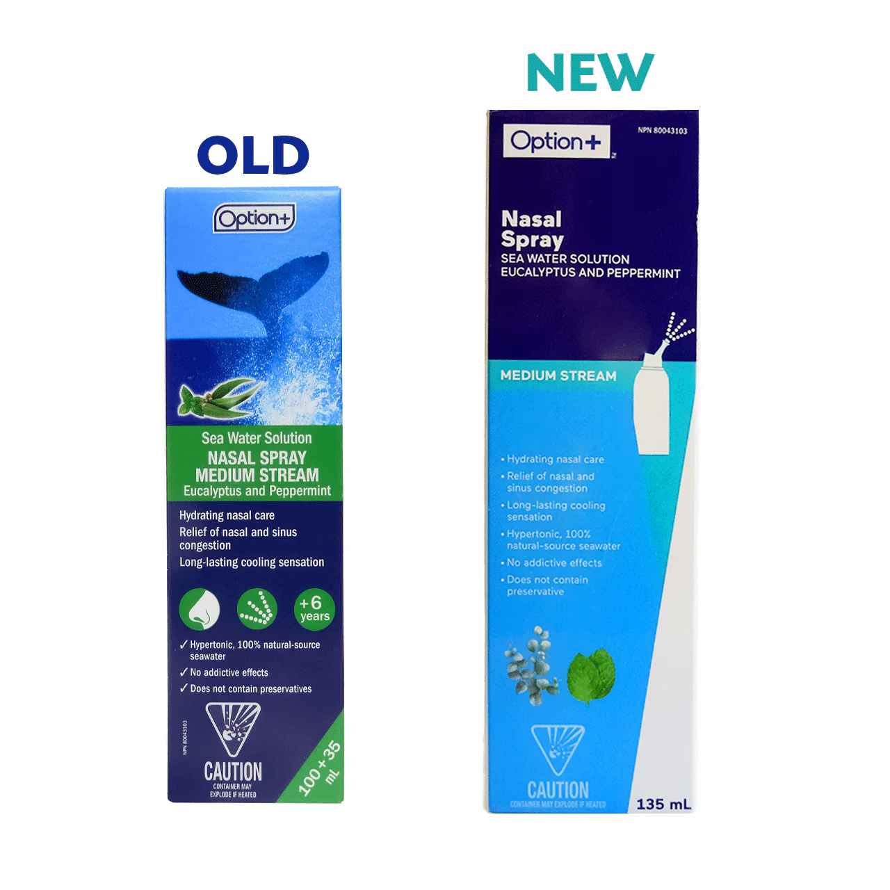 Option+ Sea Water Solution Nasal Spray, Eucalyptus & Peppermint | 135 mL - Image 2