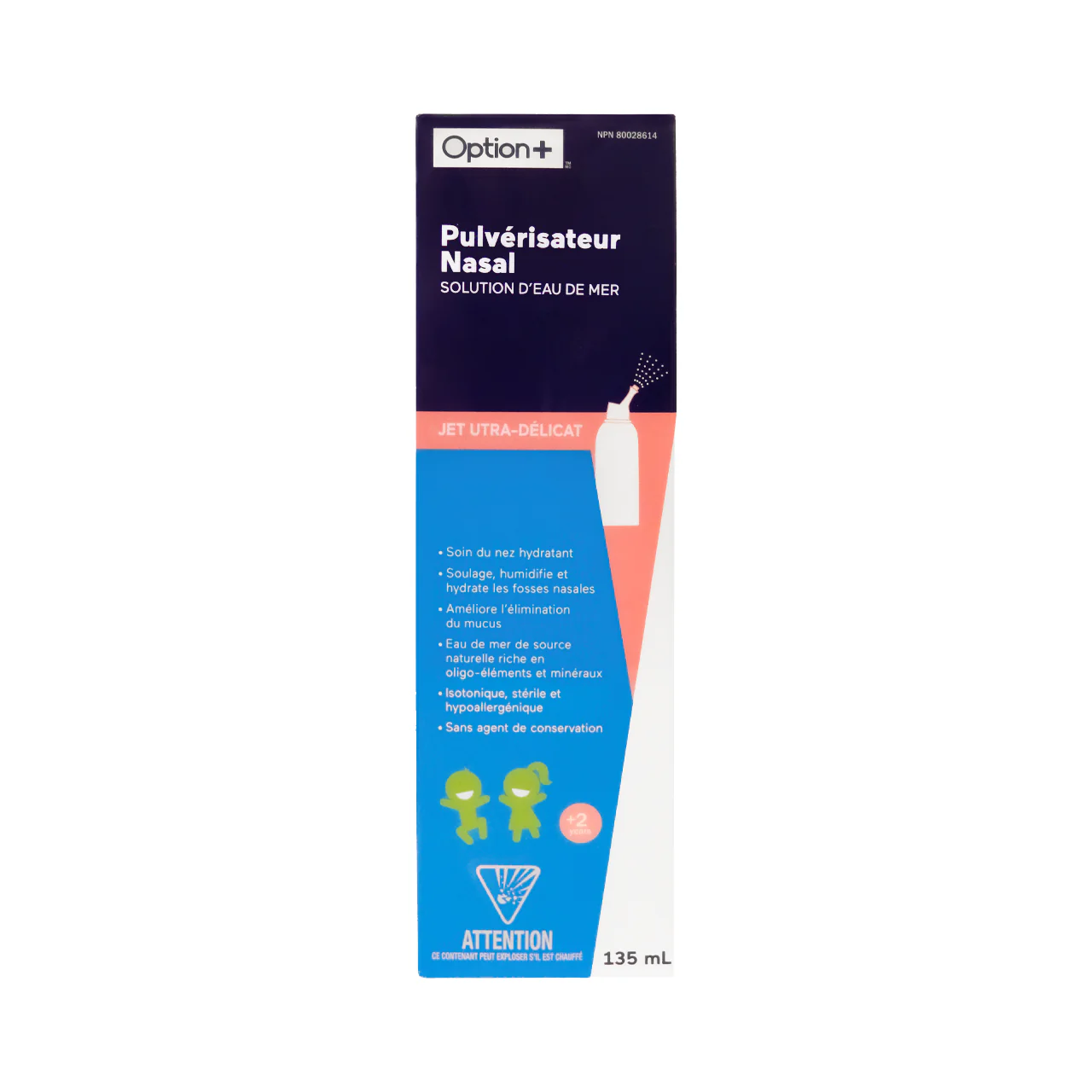 Option+ Sea Water Solution Nasal Spray with Ultra Gentle Mist | 135 mL - Image 3