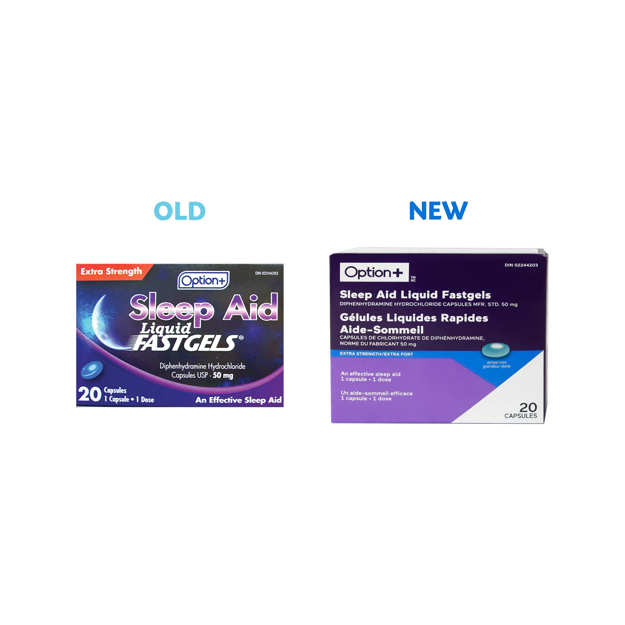 Option+ Sleep Aid 50 mg Liquid Fastgels | 20 Capsules - Image 2