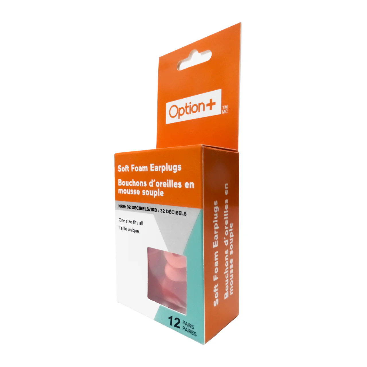 Option+ Soft Foam Earplugs | 12 Pairs - Image 2