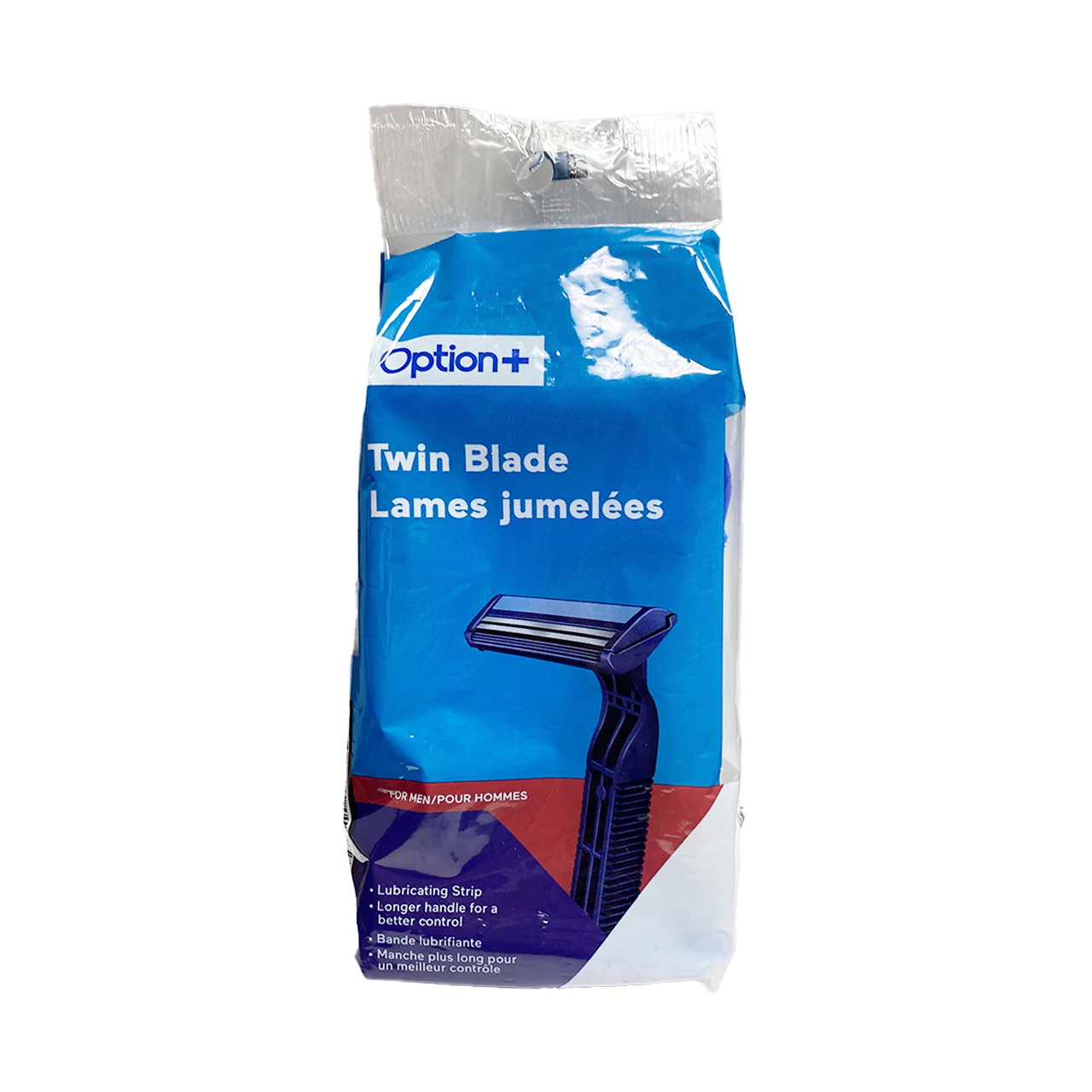 Option+ Twin Blade Razors with Lubricating Strip For Men | 12 Razors