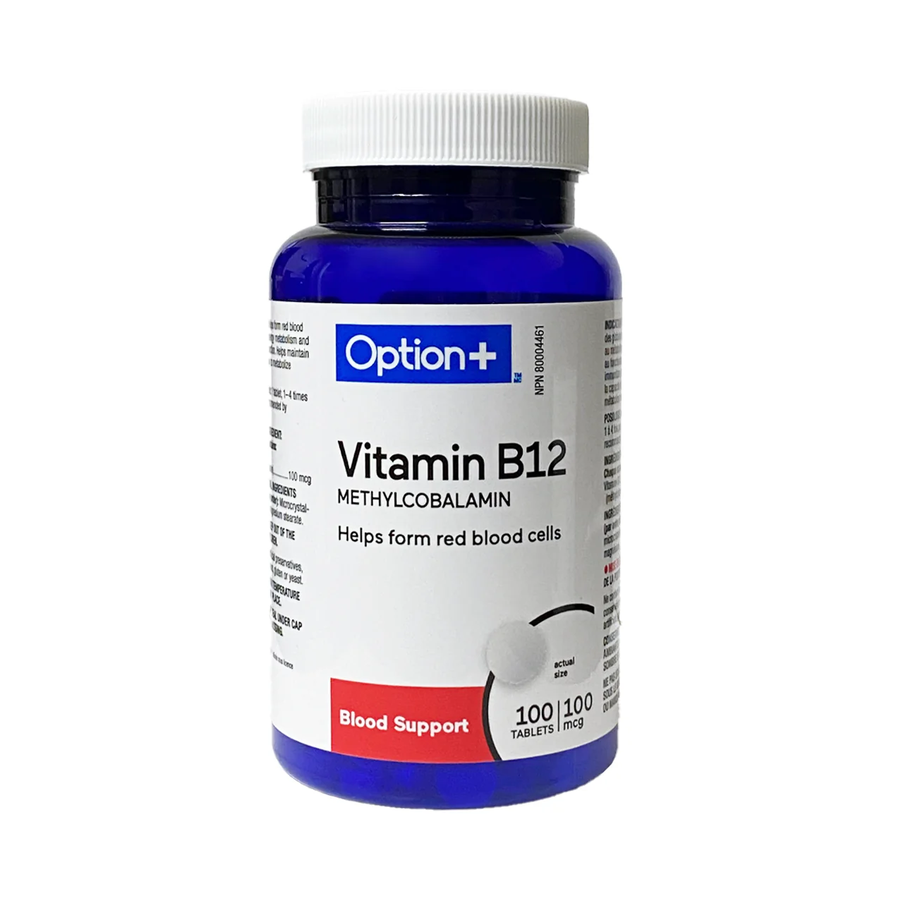 Option+ Vitamin B12, Methylcobalmain | 100 Tablets
