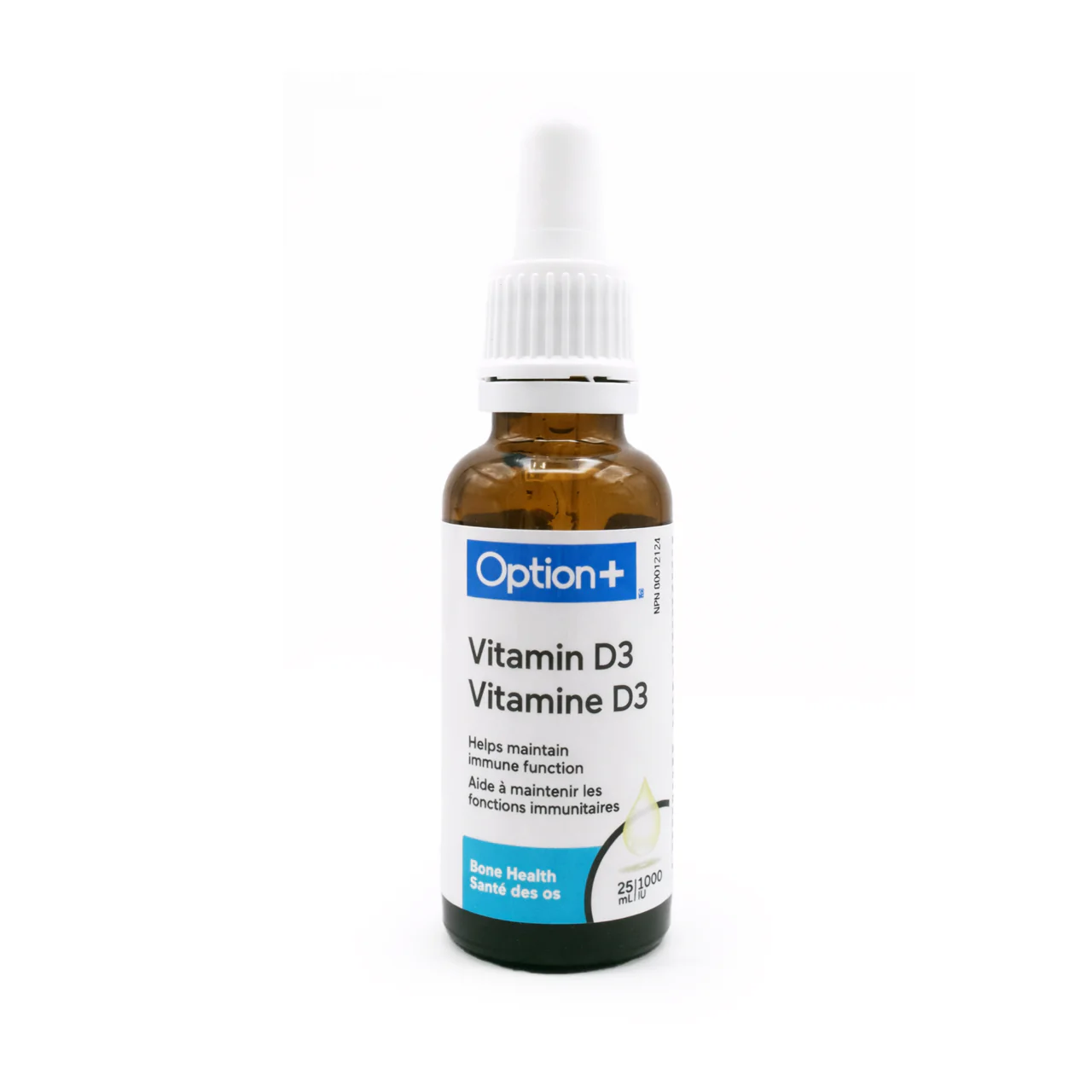 Option+ Vitamin D3 Liquid 1000IU | 25 mL