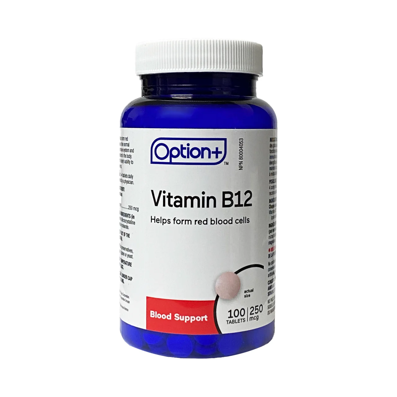 Option+ Vitamin B12 250 mcg | 100 Tablets