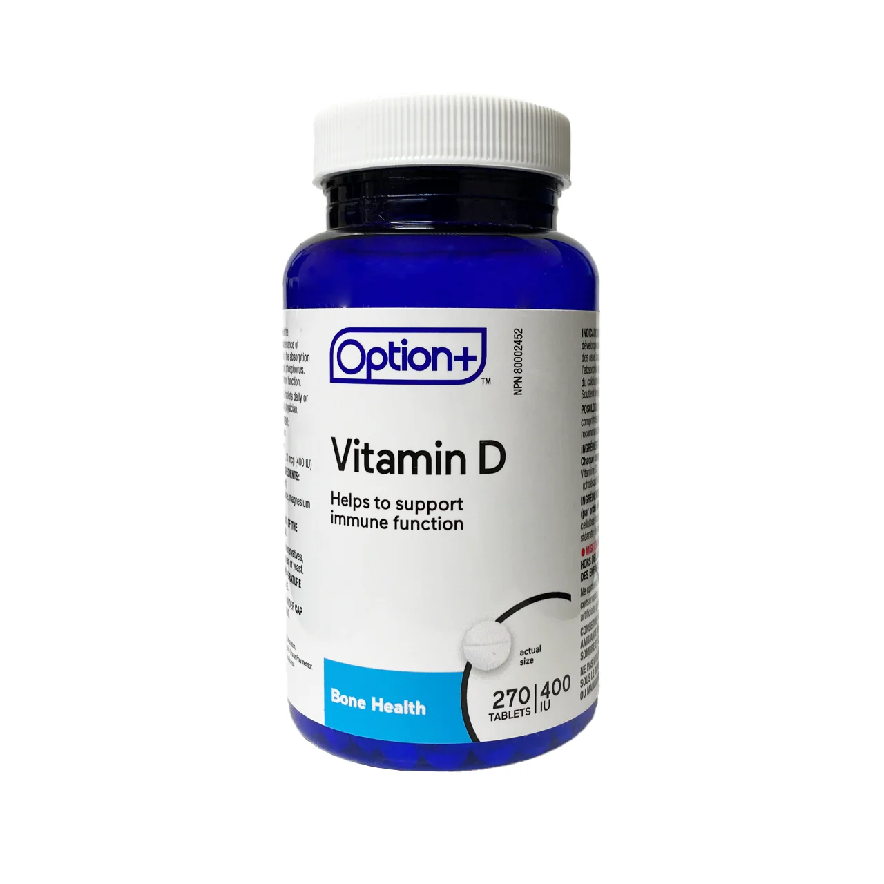 Option+ Vitamin D 400 IU | 270 Tablets