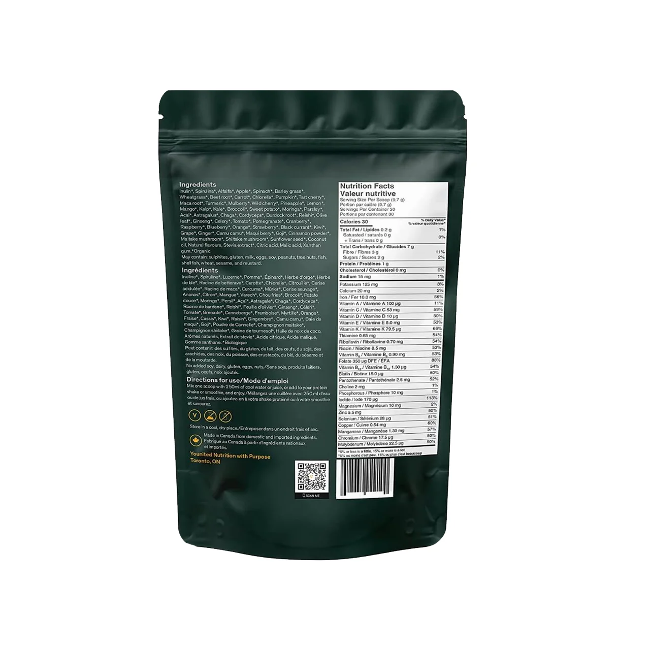 Younited - Organic All-In Superfood - Fresh Citrus Mint | 30 Servings 292 g - Image 4