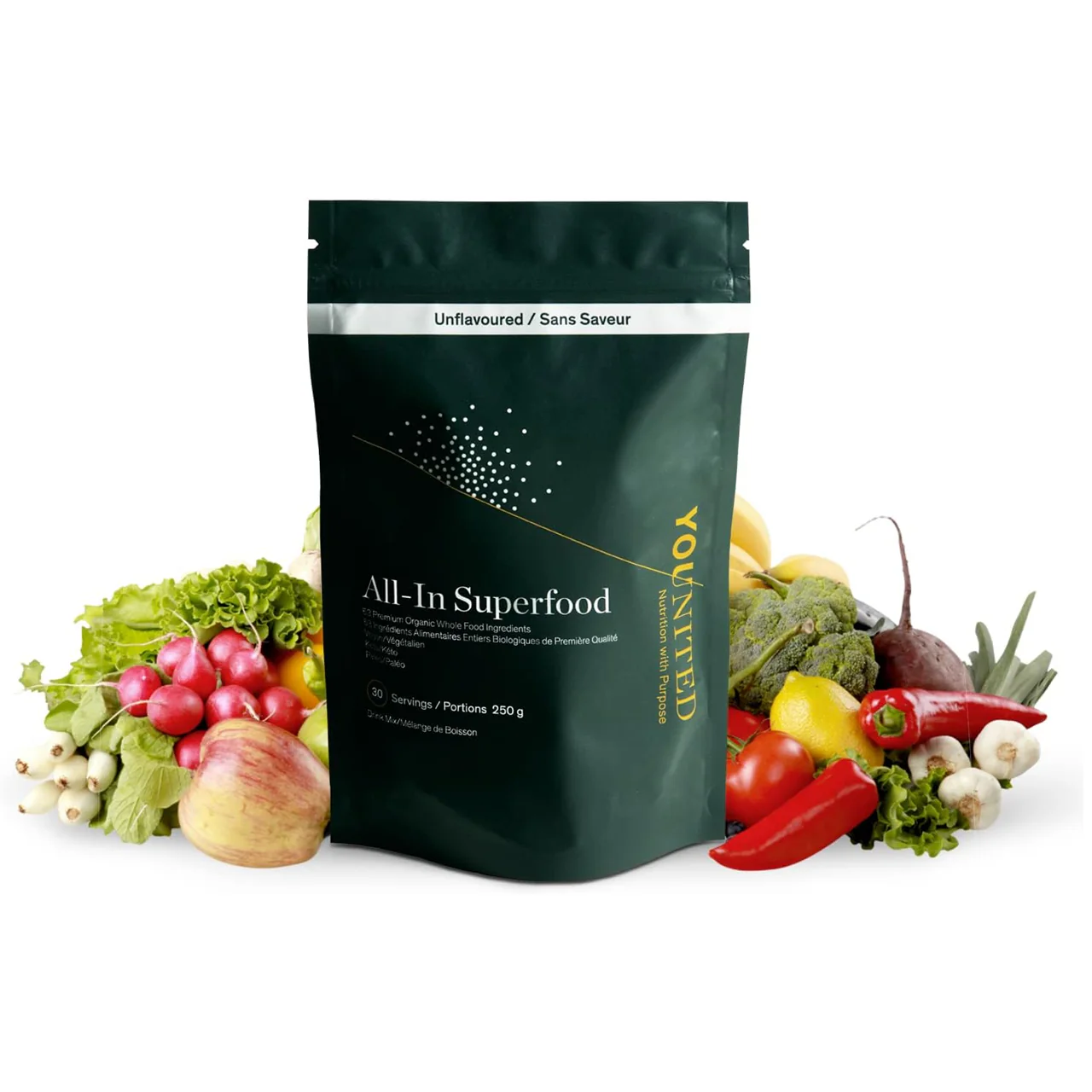 Younited - Organic All-In Superfood - Unflavoured | 30 Servings 250 g