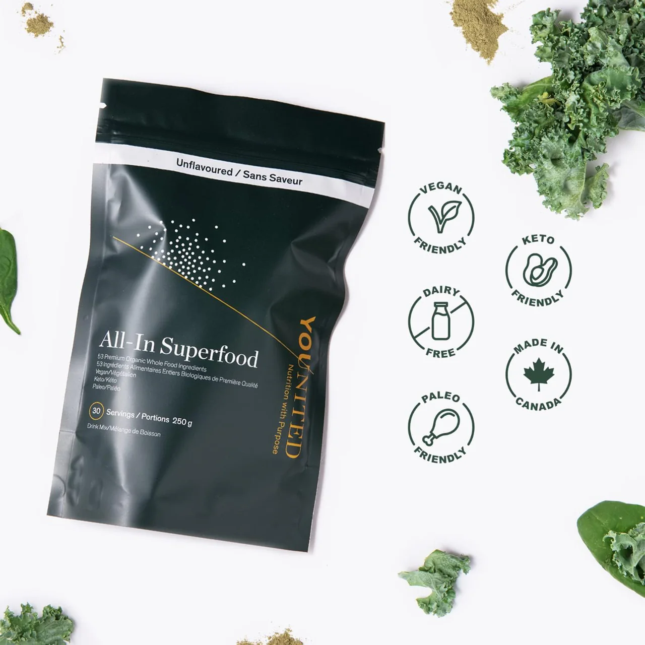 Younited - Organic All-In Superfood - Unflavoured | 30 Servings 250 g - Image 2