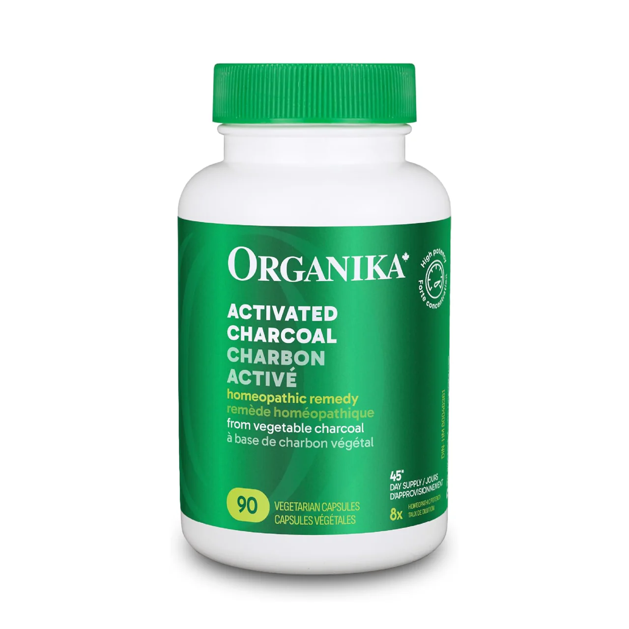 Organika - Activated Charcoal Homeopathic Remedy | 90 Vegetarian Capsules
