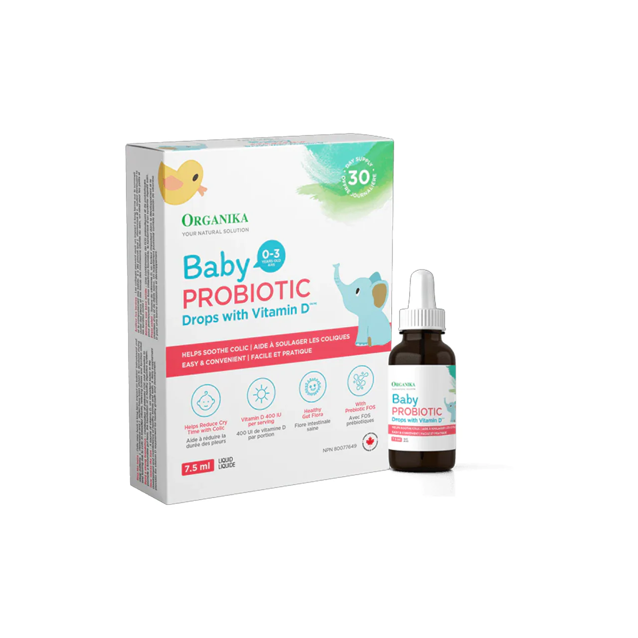 Organika - Baby Probiotic Drops With Vitamin D | 7.5 mL - Image 2